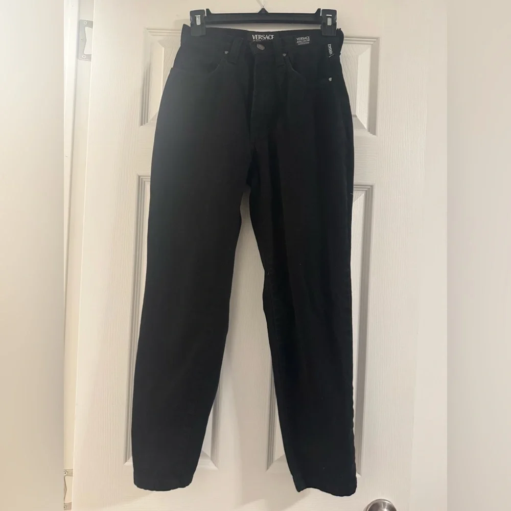 Vintage Versace Jeans Couture Black Jeans Size 24, Size 0 - Picture 4 of 10